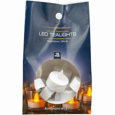 19. SET OF 15 LED TEA LIGHT CANDLES