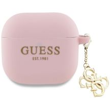 Guess AirPods 4 cover Silicone 4G Charm case - pink