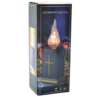 5. BATTERY-OPERATED LED CANDLE WITH TIMER LANTERN INSERT 16CM
