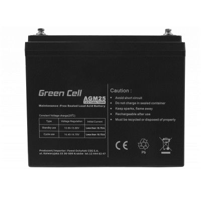 4. GREEN CELL GEL BATTERY AGM25 12V 75AH