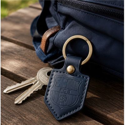 5. FC Barcelona keychain original licensed leather pennant BLL7061N