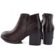 5. Burgundy Leather Heeled Ankle Boots M.Daszyński OL60-1