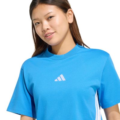 4. adidas Essentials 3-Stripes Cotton Women's T-Shirt Light Blue KC5197