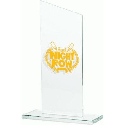 6. Engraved glass trophy + paint filling