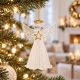 5. Angel-Shaped Glass Bauble 14 cm – Saska Gift & Decor
