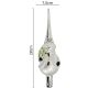 4. SILVER GLASS SNOWMAN CHRISTMAS TREE TOP