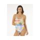 Women's RIP CURL Hotel Malibu Cheeky One Piece swimsuit, multicolor