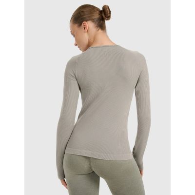 2. Women's quick-drying slim longsleeve for yoga and pilates 4F 4FWAW25TFLOF429-41A
