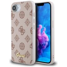 Guess Peony Script Logo MagSafe iPhone 16e Case - Brown