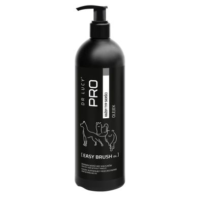 2. DR LUCY - PRO EASY BRUSH OIL 0.5 L - OIL THAT FACILITATES DECOMBING (WITH RINSE) DOGS' COAT