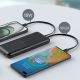 6. Powerbank Choetech B654 10000mAh 22.5W USB-A / USB-C / micro USB with built-in USB-C / Lightning cable - black
