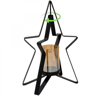 20. METAL CANDLESTICK 31.5 CM STAR MICA