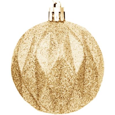 3. DECORATIVE PLASTIC BALL 6CM SET 35 GOLD