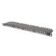7. High density patch panel 19'' 24x RJ45, LSA level, cat.6A, shielded, 0.5U, black, cable guide