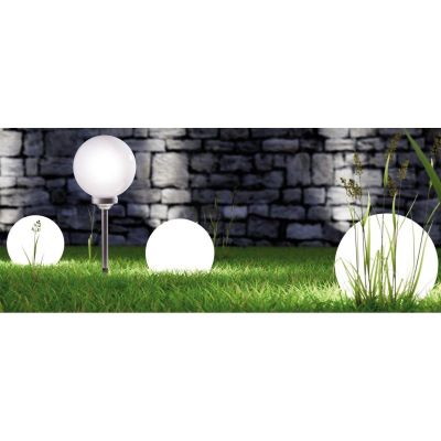 20. SOLAR LAMP MILK GLOBE 30x62CM