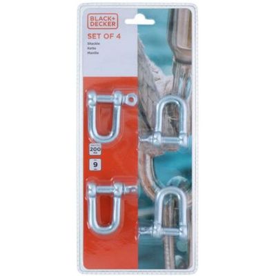 22. 4-PIECE BLACK + DECKER SCREW-LOCK SHACKLE