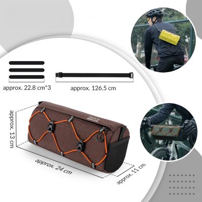 6. Rockbros 30110054003 Handlebar Bicycle Bag 2.2L - Brown