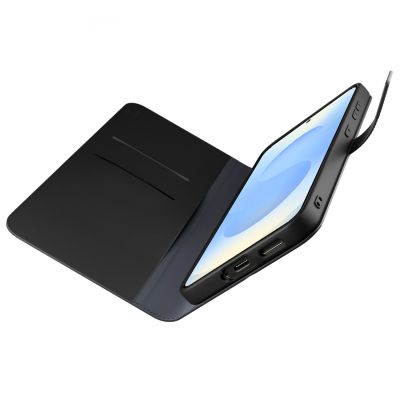 11. Puro Booklet Case with Flip and Wallet for Samsung Galaxy S25 - Black