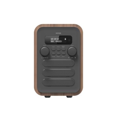 2. Denver DAB-48GREY Personal Digital Radio Gray, Wood