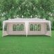 16. GARDEN PAVILION CATERING TENT PE 6x3M + 6 WALLS WHITE