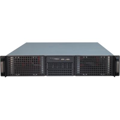 3. Inter-Tech 2U-20255 Rack Black, Stainless Steel