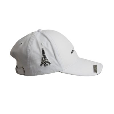 3. Karl Lagerfeld Paris Strapback White Cap - L5WH7947-wht