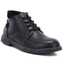 Women's leather ankle boots, black eVento 26BT17-494
