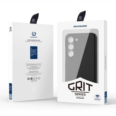 5. Dux Ducis Grit case for Samsung Galaxy S23+ elegant case made of artificial leather black