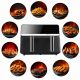 7. ELDOM FAT-FREE FRYER FR200 9 L, 2200W, TWO INDEPENDENT DRAWERS, 8 PROGRAMS, LED DISPLAY, TEMP. 80°C–200°C