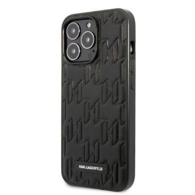 2. Karl Lagerfeld Monogram Plaque Case for iPhone 13 Pro Max - Black