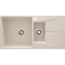 1.5-bowl granite sink with drainer