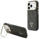 Guess 4G PU Triangle Logo & Stand Camera Magsafe Case for iPhone 17 Pro - Black