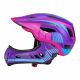 2. Rockbros TT-32SBPP-S children's bicycle helmet with detachable chinbar, size S - purple-pink