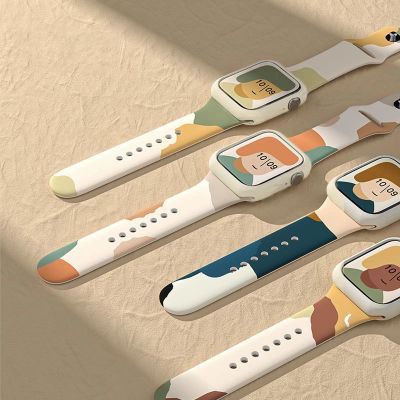 7. Silicone Strap Moro Watch Bracelet Band for Apple Watch 42 / 44 / 45 / 49 mm - Pattern 5