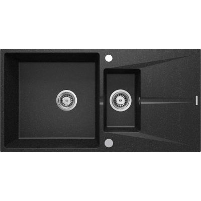1.5-bowl granite sink with drainer