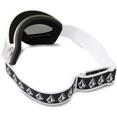 4. Volcom FOOTPRINTS WHITE RERUN/SILVER CHROME snowboard goggles silver mirrors (VG0622316)