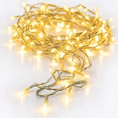 11. CHRISTMAS TREE LIGHTS LIGHT CHAIN 120 LED WARM WHITE TRANSPARENT WIRE