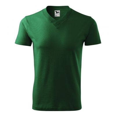 5. Malfini V-neck T-shirt M MLI-10206 bottle green