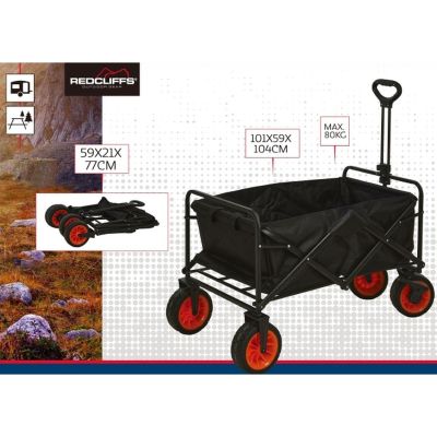 16. LARGE FOLDABLE TRAVEL AND BEACH STROLLER WITH HANDLE REDCLIFFS