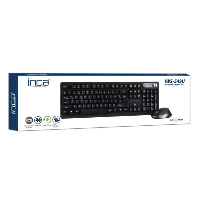 6. Inca IWS-549U Keyboard Mouse Included Office RF Wireless + USB Black