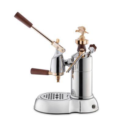 3. La Pavoni Expo 2015 coffee machine manual lever, chrome gold