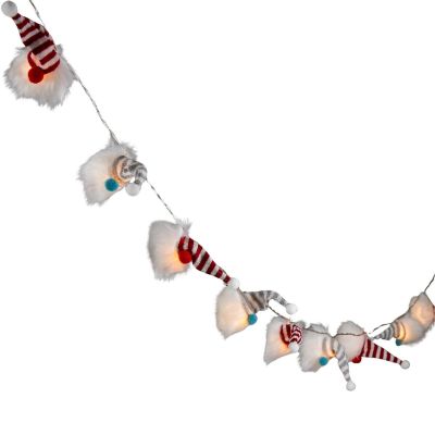 7. GARLAND LIGHTS 12 PCS BATTERY-OPERATED SANTA CLAUS ELVE WARM WHITE LUCA