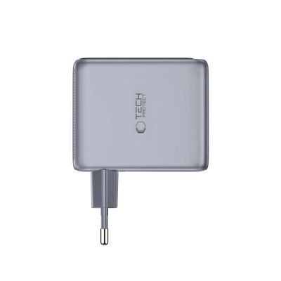 3. Tech-Protect PowerVision NC100W-GaN 3-Port PD 100W / QC3.0 Wall Charger - Dark Gray