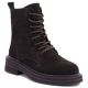 Women's leather ankle boots, suede, chocolate, Sergio Leone TR-02