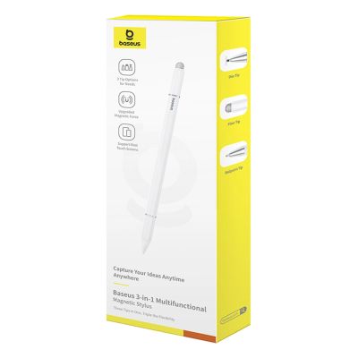 6. Baseus Smooth Writing III 3in1 Passive Stylus - Magnetic Version - White