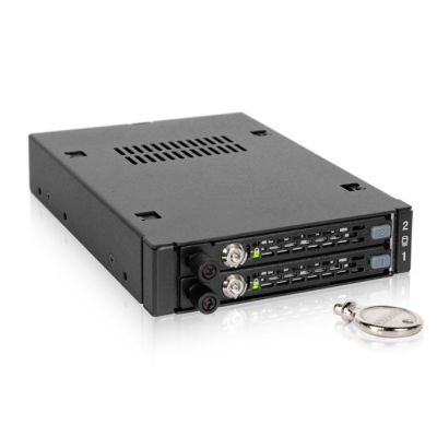 12. We-Ra. IcyDock with space for 2 drives: 2x6.3cm SATAI-III/SAS HDD&SSD in color, 1x3.5" Metal