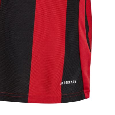 10. adidas Striped 24 Kids T-Shirt Red and Black IW2131