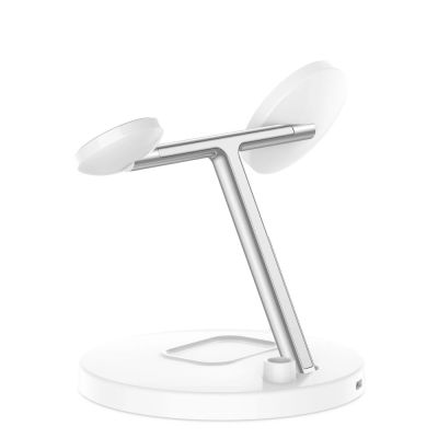 6. Tech-Protect QI15W-A35 3-in-1 Inductive Charger with MagSafe for Phone / AirPods / Apple Watch - White