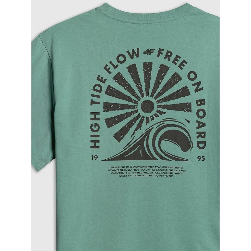 7. Men's relaxed T-shirt with print 4F 4FRSS26TTSHM4296-47S