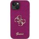 3. Guess Glitter Script Big 4G case for iPhone 15 - purple